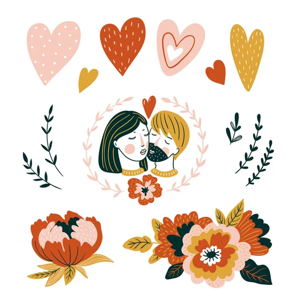 Conception d'amour pour la Saint-Valentin — Image vectorielle