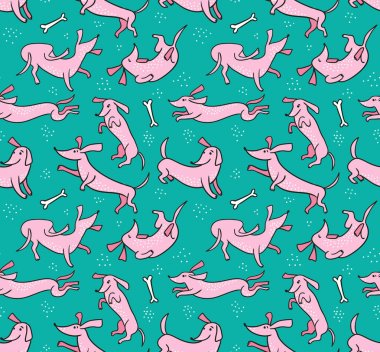 . Pembe köpekleri ile Seamless Modeli 