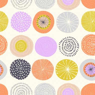  RGB Dikişsiz desen mürekkep daire dokular ile