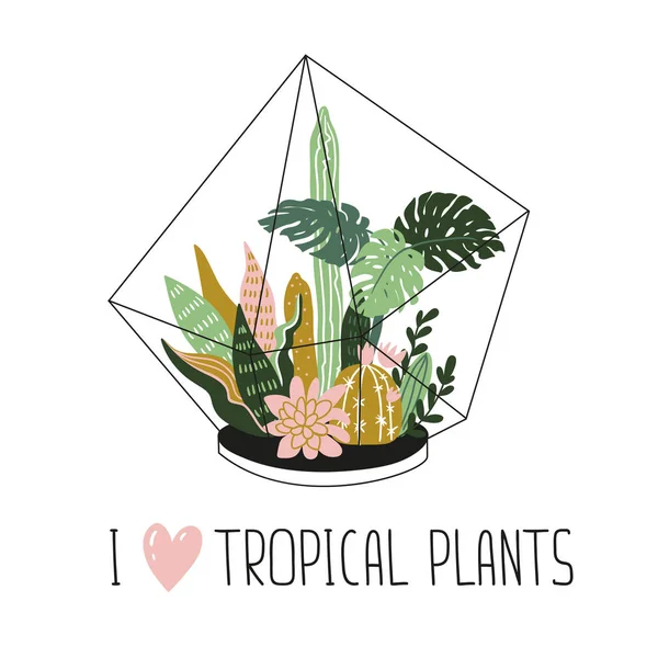 Plantes tropicales — Image vectorielle