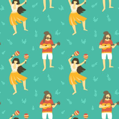 Dikişsiz hawaii desen 