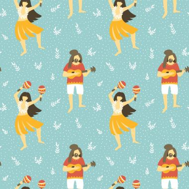 Dikişsiz hawaii desen 