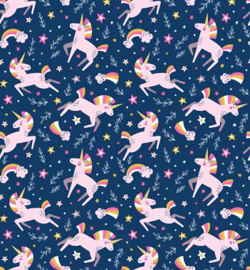 Tek boynuzlu atların kusursuz deseni