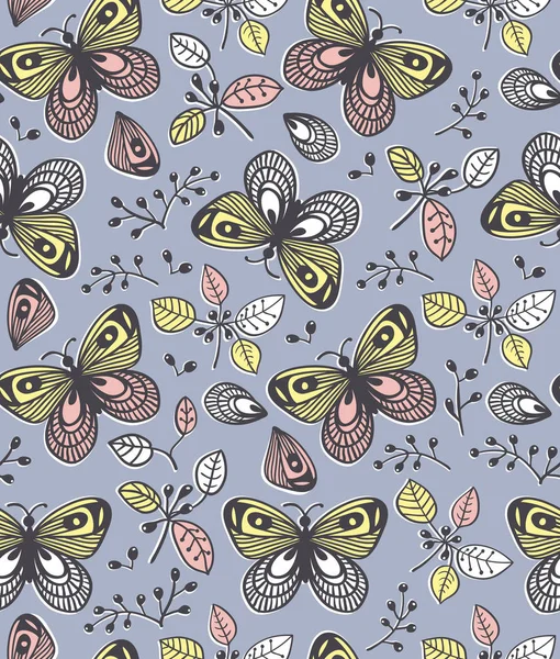 Seamless butterflies pattern — Stock Vector