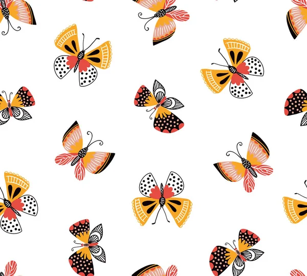 Seamless butterflies pattern — Stock Vector