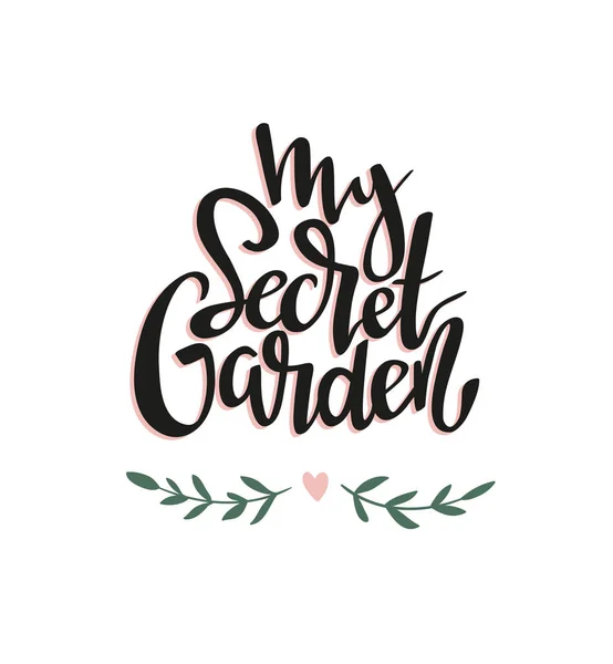 Mis letras secretas del jardín — Vector de stock