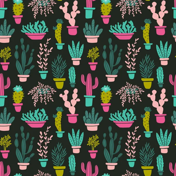 Modèle de succulents en pot — Image vectorielle