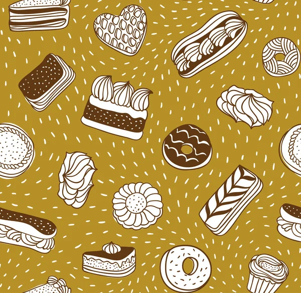 Γλυκό αρτοποιείο μοτίβο — Διανυσματικό Αρχείο