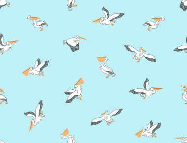 Pelikan ile el çekilmiş seamless modeli