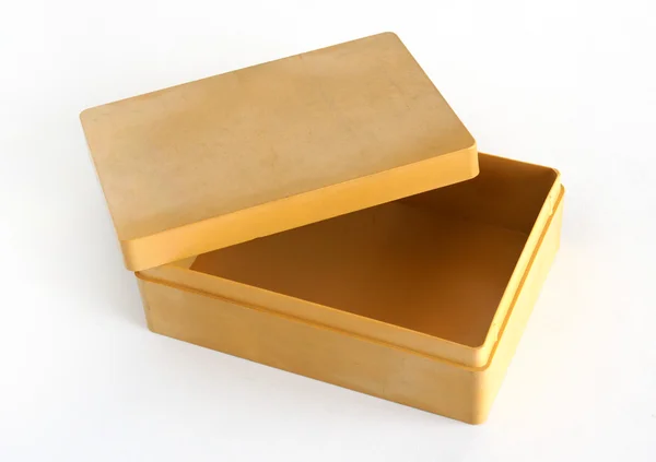 Boîte en plastique beige — Photo