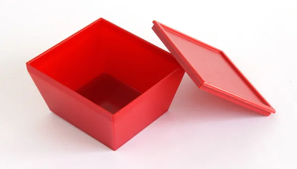 Scatola di plastica rossa — Foto Stock