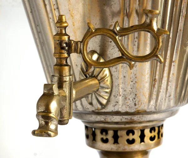 Rubinetto di vecchio samovar metallo — Foto Stock