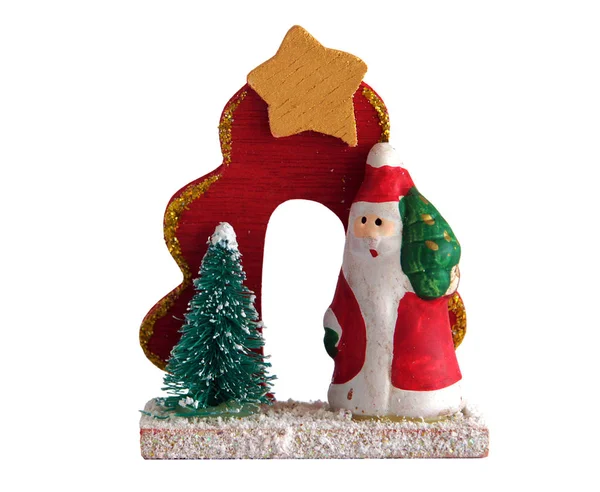 Estatuilla de madera de Santa Claus —  Fotos de Stock