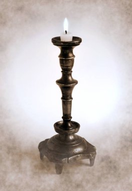 Antik Bronz şamdan