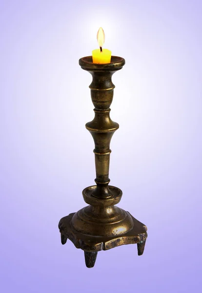 古色古香的青铜烛台 — 图库照片
