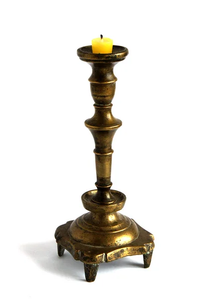 Antique bronze candlestick — Stock Photo, Image