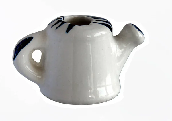 Miniature of porcelain watering can — Stock Photo, Image