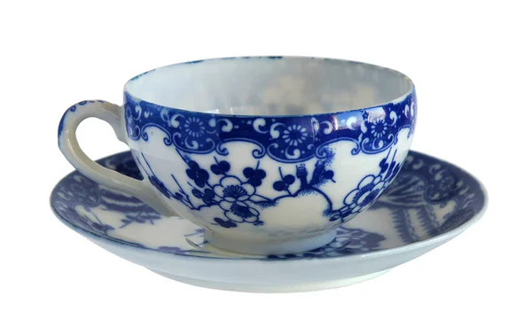Antika porselen fincan ve fincan tabağı — Stok fotoğraf