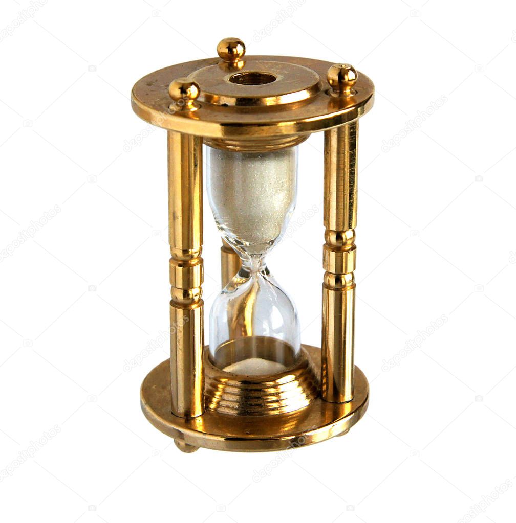 Vintage brass hourglass