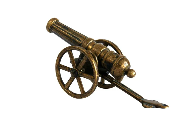 Cannone in miniatura in bronzo antico — Foto Stock