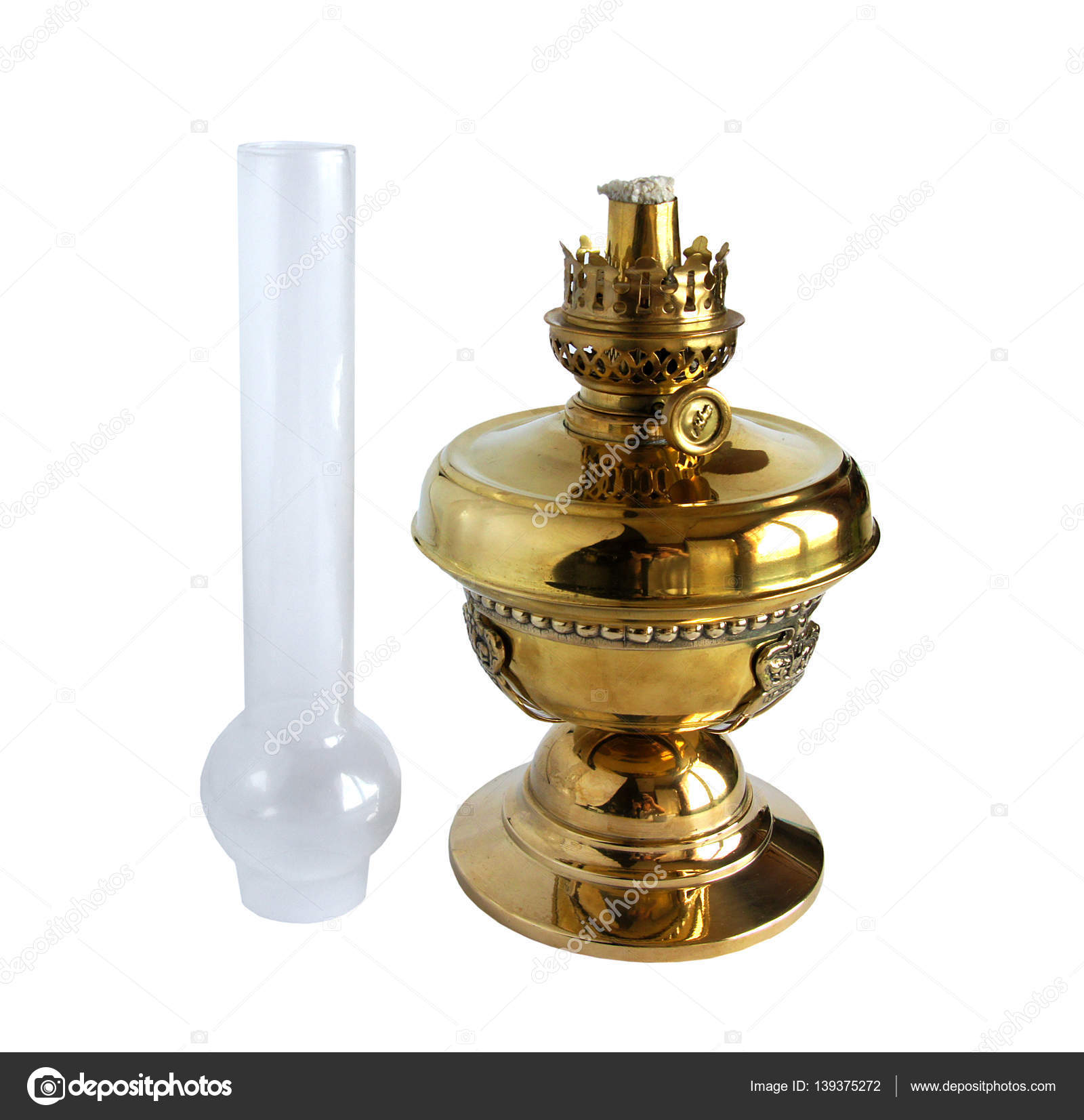 Antique Brass Kerosene Lamp Stock Photo V Nikitenko 139375272 Antique Brass Kerosene Lamp Isolated On White Background Photo By V Nikitenko