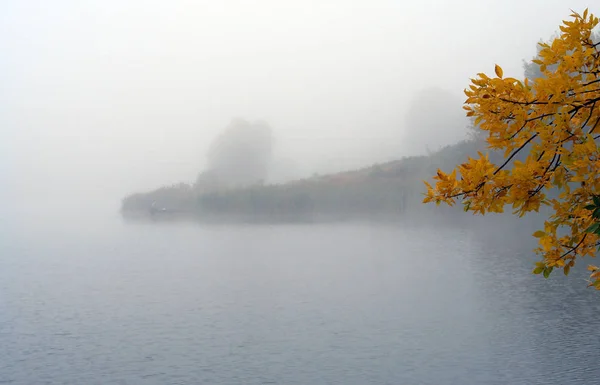 湖面上的浓雾 — 图库照片