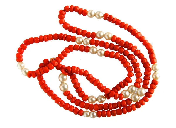 Vintage coral necklace — Stock Photo, Image