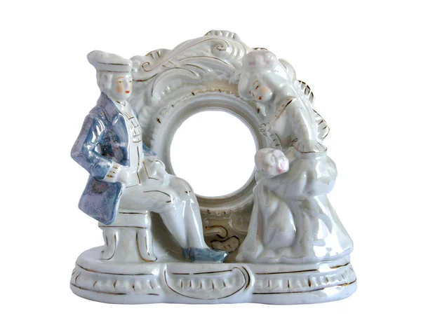 Vintage porcelain mantel clock — Stock Photo, Image