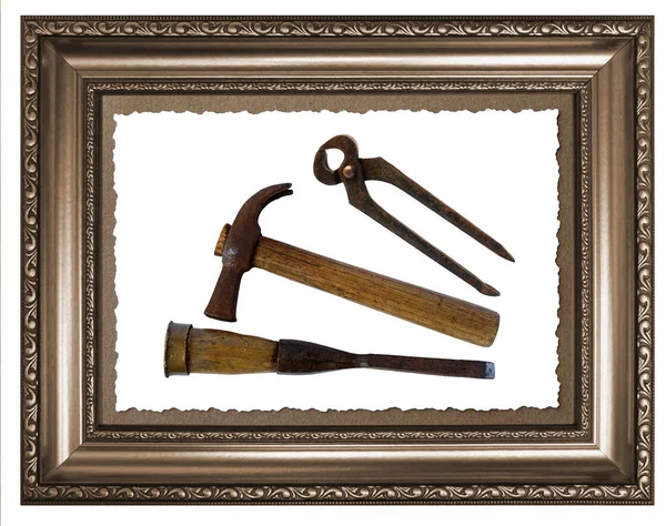 Old Tools in frame — Stock Photo, Image