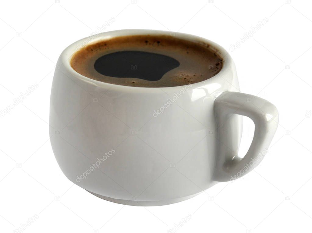 Coffee cup on white