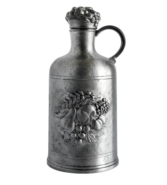 Antique pewter decanter — Stock Photo, Image