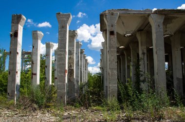 Terk edilmiş bir fabrika yapıları yok