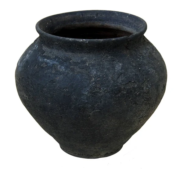 Olla de arcilla negra — Foto de Stock