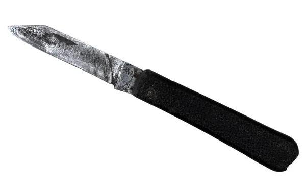 Vecchio coltello arrugginito tascabile — Foto Stock