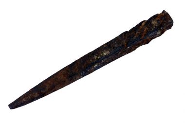 Eski paslı keskin çubuk