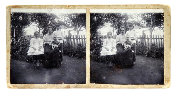 Vintage stereoskopické karty — Stock fotografie