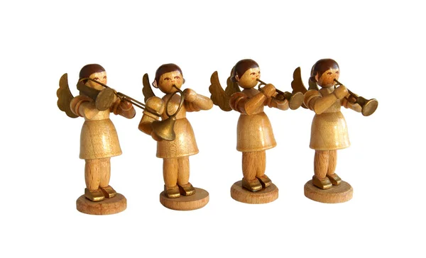 Statuetek anioły muzycy — Zdjęcie stockowe