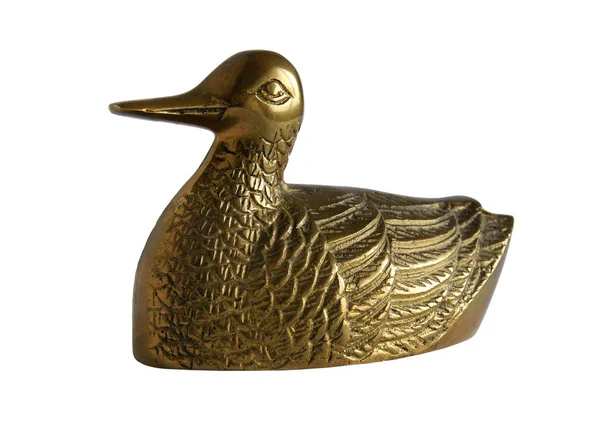 Estatueta de bronze de um pato — Fotografia de Stock