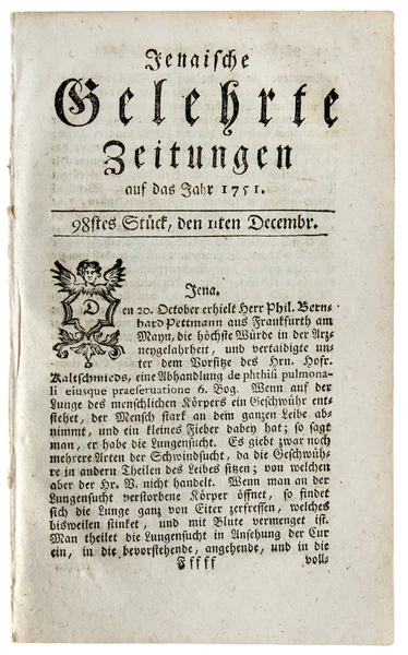 Páginas do jornal antigo alemão — Fotografia de Stock