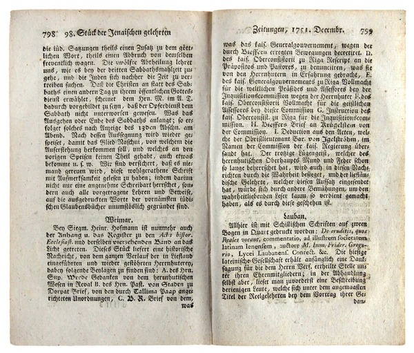 Page of the German antique newspaper — Stock Photo, Image