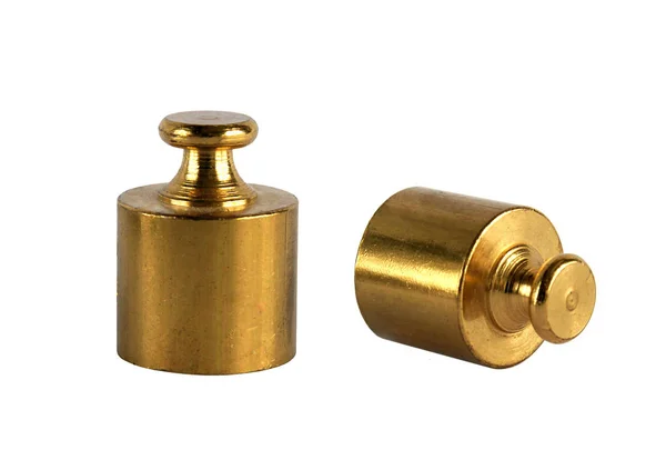 Dvě miniaturní bronzové vintage váhy — Stock fotografie