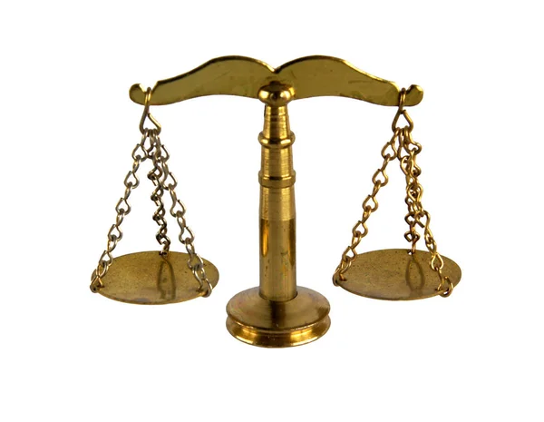 Винтажные латунные весы правосудия — стоковое фото