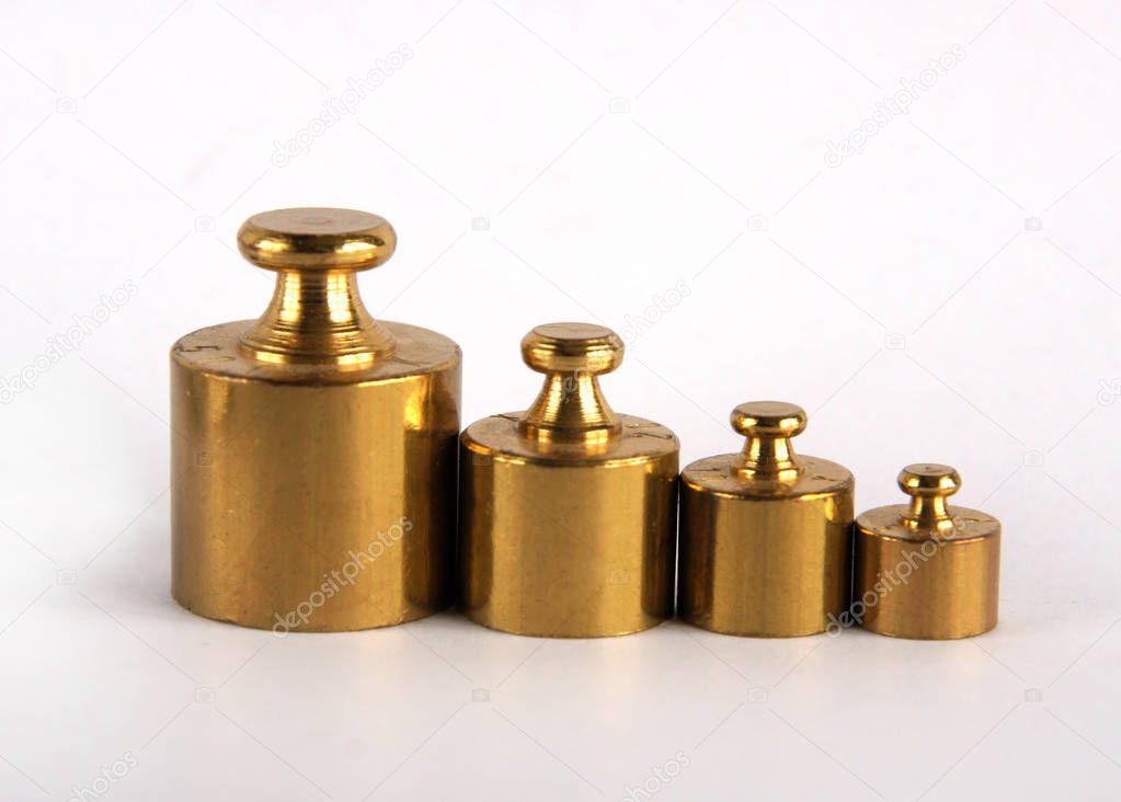 Miniature bronze vintage weights