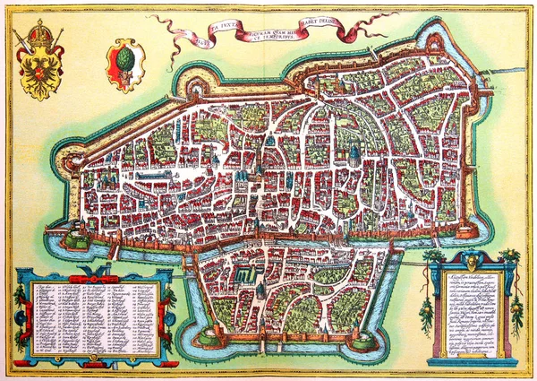 La carte de ville de Augsbourg — Photo