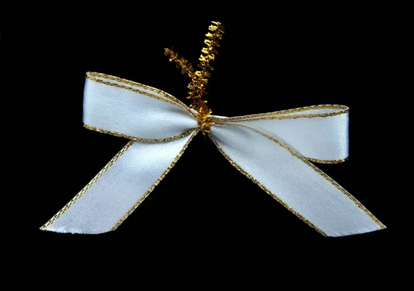 White ribbon bow — Stock Photo, Image