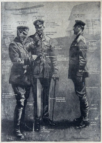 Βρετανοί πιλότοι κατά τη διάρκεια του πρώτου Παγκοσμίου Πολέμου — Φωτογραφία Αρχείου