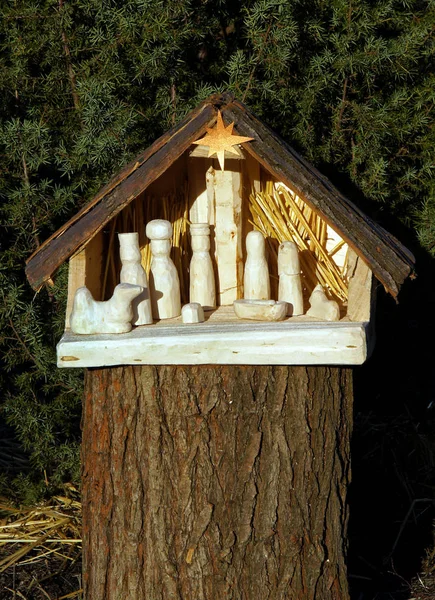 Nativity scene or Christmas crib — Stock Photo, Image