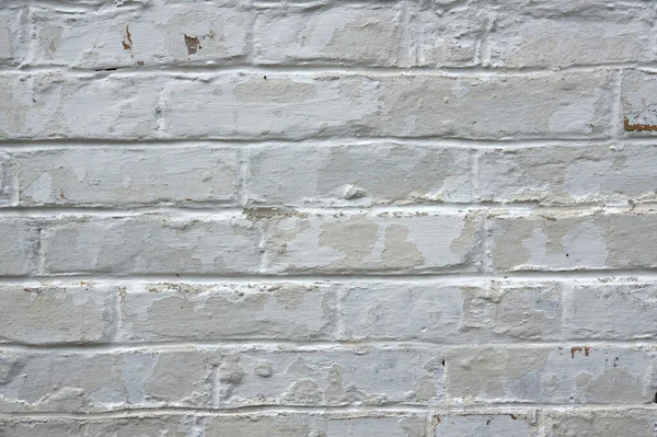 Oude Bakstenen Muur Wit Geschilderd Als Achtergrond — Stockfoto