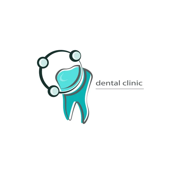 Clínica Dental Tratamiento Dientes — Archivo Imágenes Vectoriales