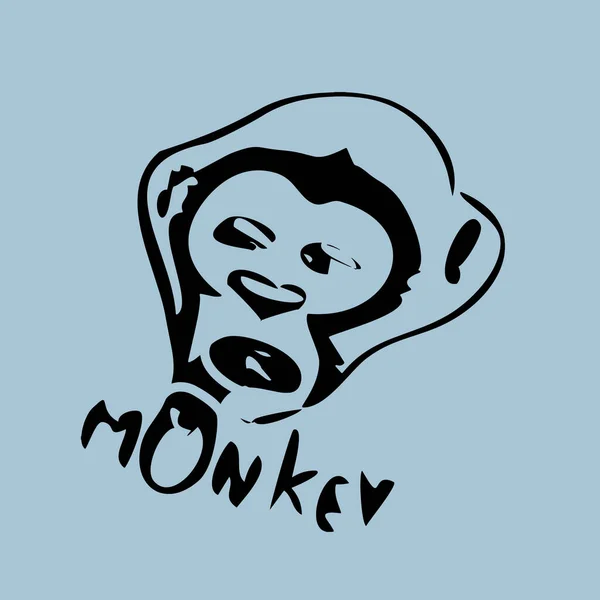 Monkey Background Logo Poster — Stock Vector